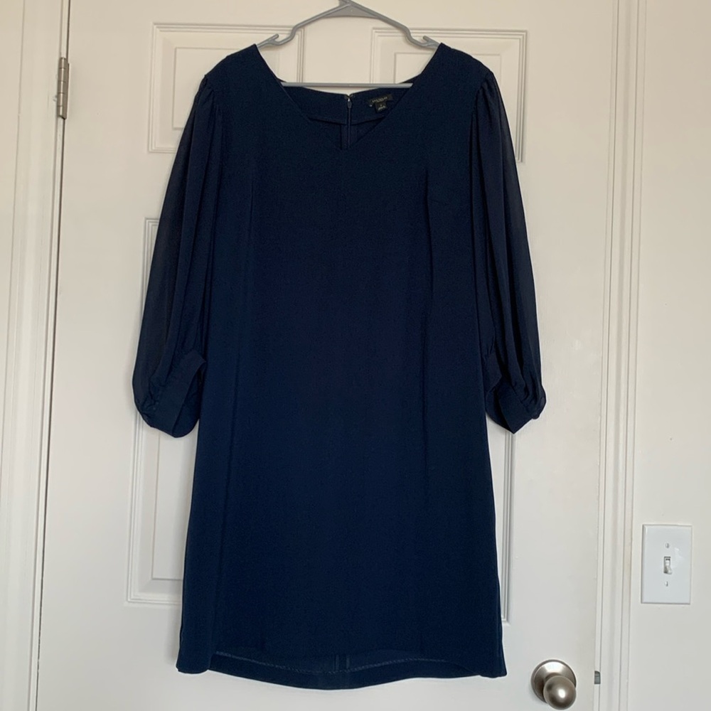 Ann Taylor Navy Blue Semi-Formal Dress